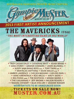 Gympie
                                          Music Muster poster, August
                                          2013